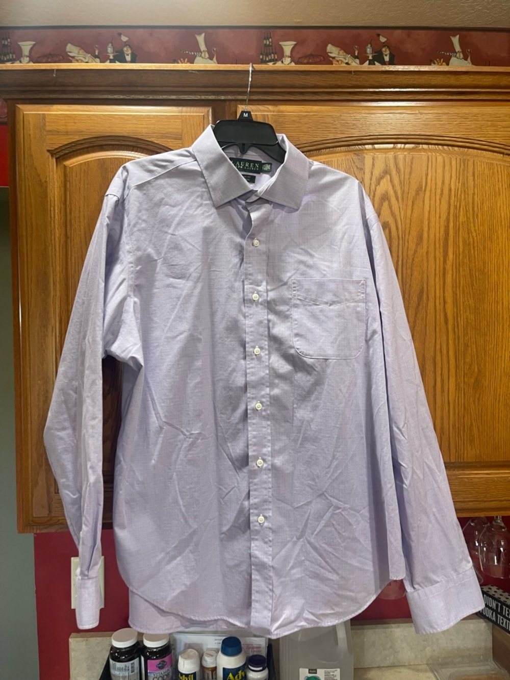 Lauren Ralph Lauren Dress Shirt Mens 17.5 36/37 Classic Fit Non Iron Button Up